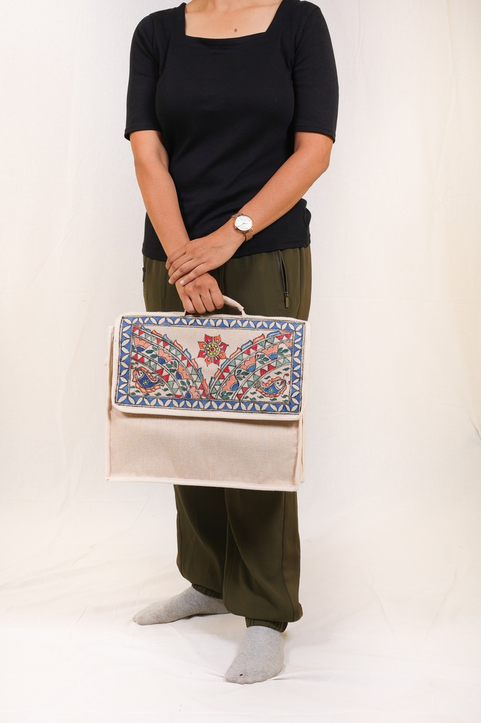 Fun and colorful hand painted laptop bag